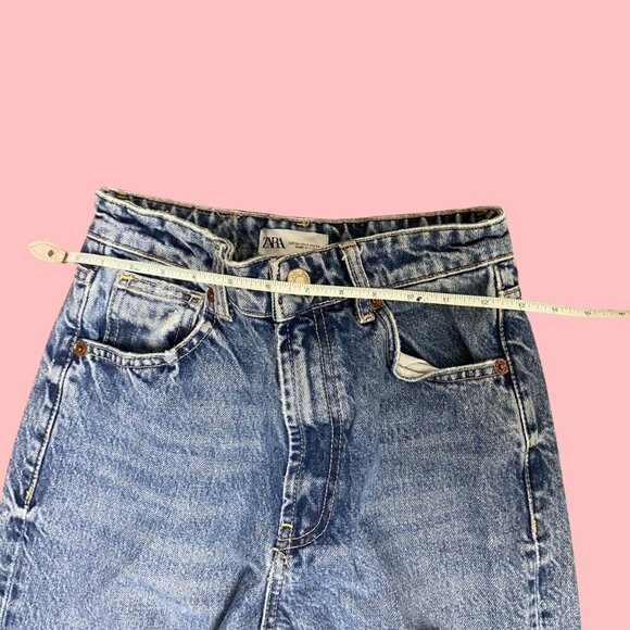 ZARA High-Waisted Wide-Leg Distressed Jeans – Size 2 (USA) / 34 (EUR) - Picture 6 of 8